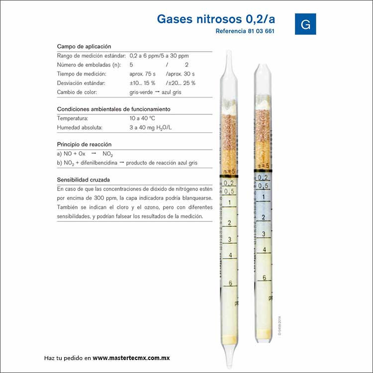 Tubos Drager Gases Nitrosos 0,2/a