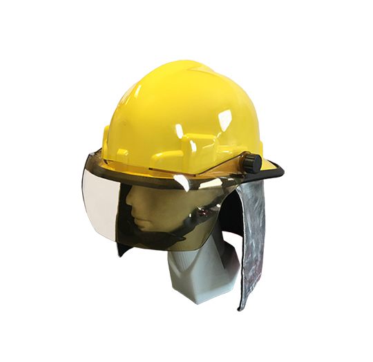 Casco de bombero Viking FPCM Sköld Safety, termoplástico amarillo
