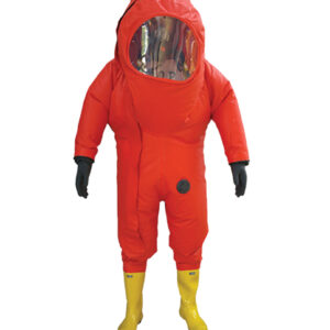 Traje encapsulado Nivel A color naranja para emergencias químicas, Sköld Safety