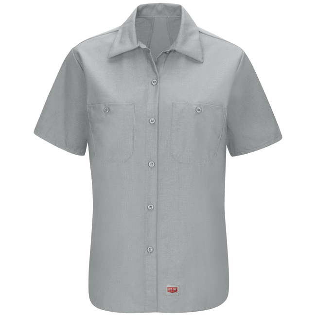 Blusa de trabajo con MIMIX™ Manga corta color Gris - Red Kap | Mastertec