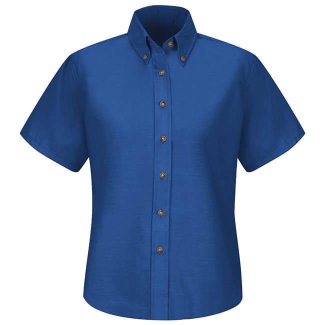 Blusa de vestir de popelina color Royal Blue - Red Kap | Mastertec