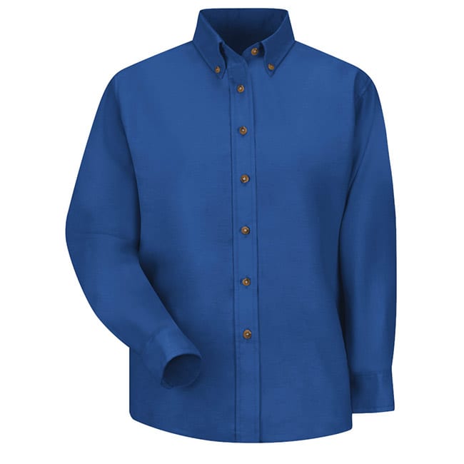 Blusa de vestir de popelina para Dama color Royal Blue - Red Kap | Mastertec