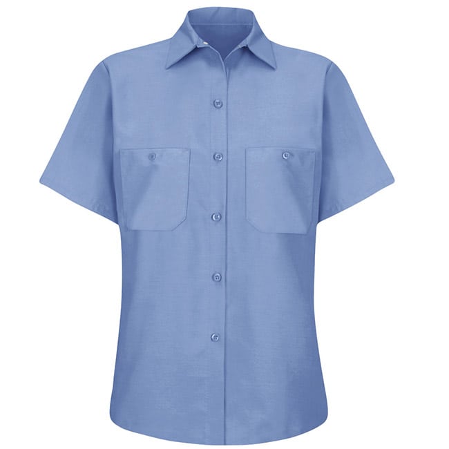 Blusa lisa de trabajo industrial para Dama color Light Blue - Red Kap | Mastertec
