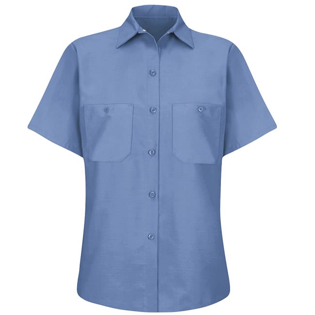 Blusa lisa de trabajo industrial para Dama color Petrol Blue - Red Kap | Mastertec