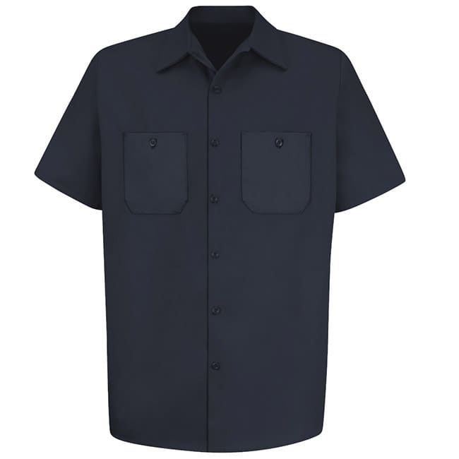 Camisa de trabajo de algodón manga corta color Dark Navy - Red Kap | Mastertec