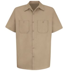 Camisa de trabajo de algodón manga corta color Graphite Gray - Red Kap | Mastertec