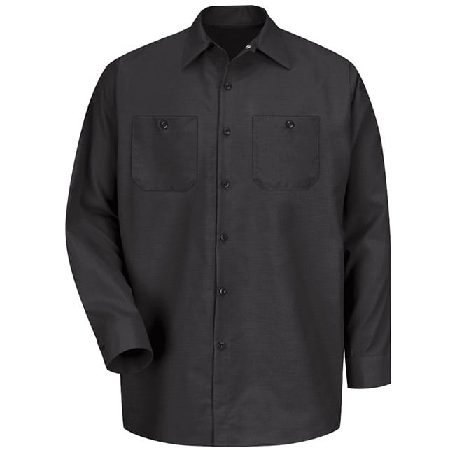 Camisa lisa de trabajo industrial para Hombre color Black - Red Kap | Mastertec