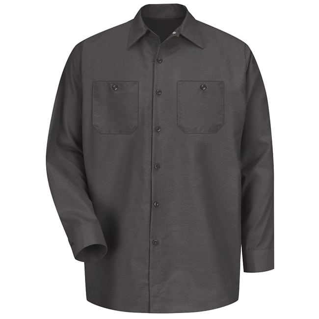 Camisa lisa de trabajo industrial para Hombre color Charcoal - Red Kap | Mastertec