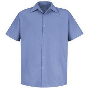 Camisa de trabajo especializada de Poliéster, sin bolsillos color Light Blue - Red Kap | Mastertec