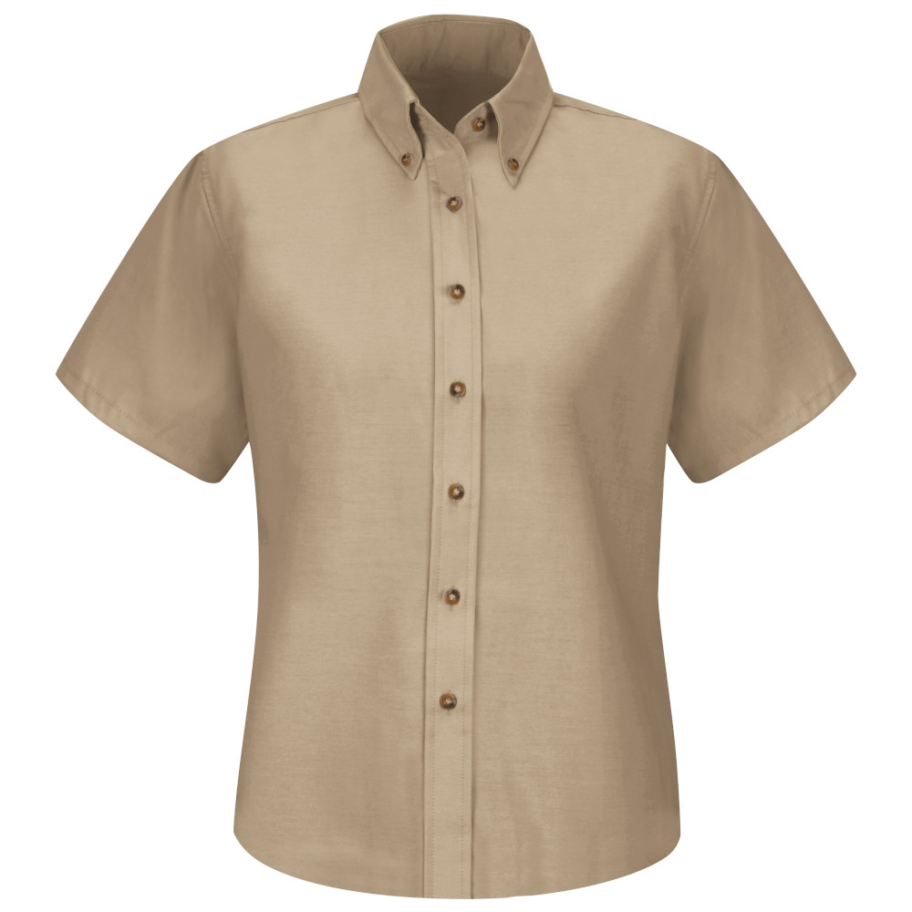 Blusa de vestir de popelina color Khaki - Red Kap | Mastertec