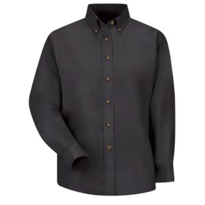 Blusa de vestir de popelina para Dama color Black - Red Kap | Mastertec