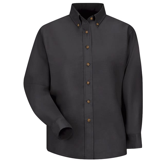 Blusa de vestir de popelina para Dama color Black - Red Kap | Mastertec