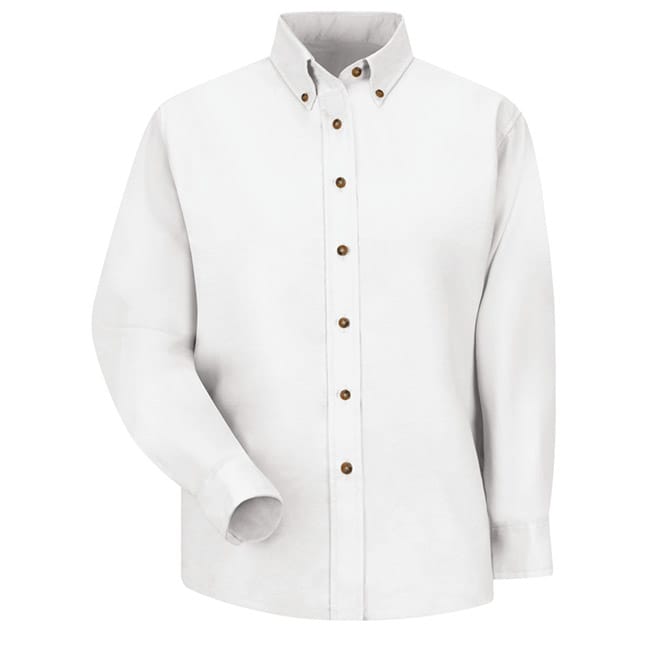 Blusa de vestir de popelina para Dama color White - Red Kap | Mastertec