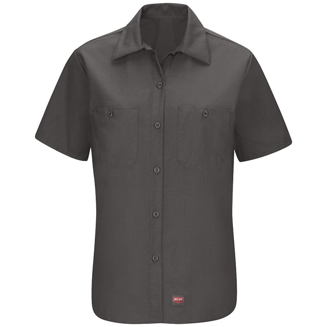 Blusa de trabajo con MIMIX™ Manga corta color Charcoal - Red Kap | Mastertec