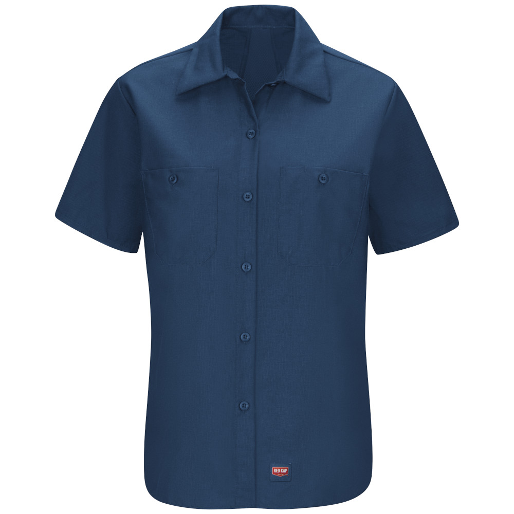 Blusa de trabajo con MIMIX™ Manga corta color Navy - Red Kap | Mastertec
