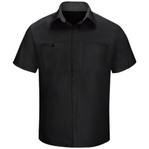 Camisa de taller de alto rendimiento con tecnología OilBlok color Black Charcoal - Red Kap | Mastertec