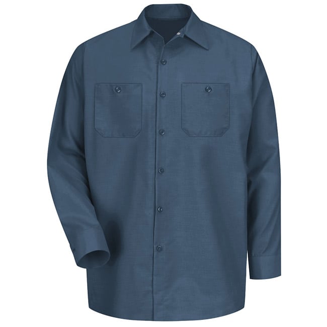 Camisa lisa de trabajo industrial para Hombre color Dark Blue - Red Kap | Mastertec