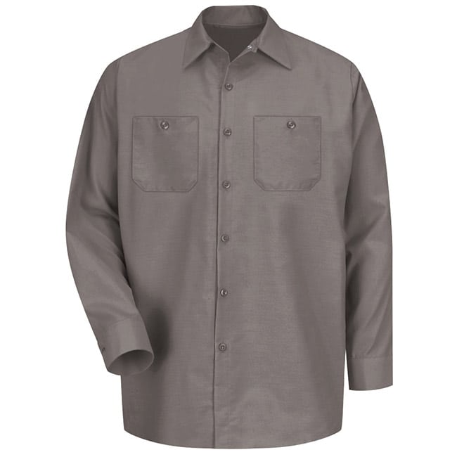 Camisa lisa de trabajo industrial para Hombre color Grey - Red Kap | Mastertec