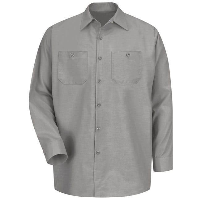 Camisa lisa de trabajo industrial para Hombre color Light Grey - Red Kap | Mastertec
