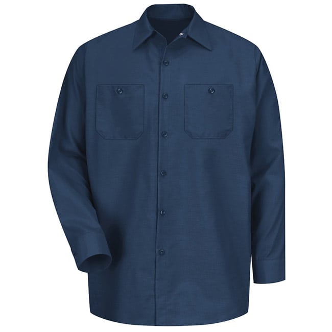 Camisa lisa de trabajo industrial para Hombre color Navy - Red Kap | Mastertec