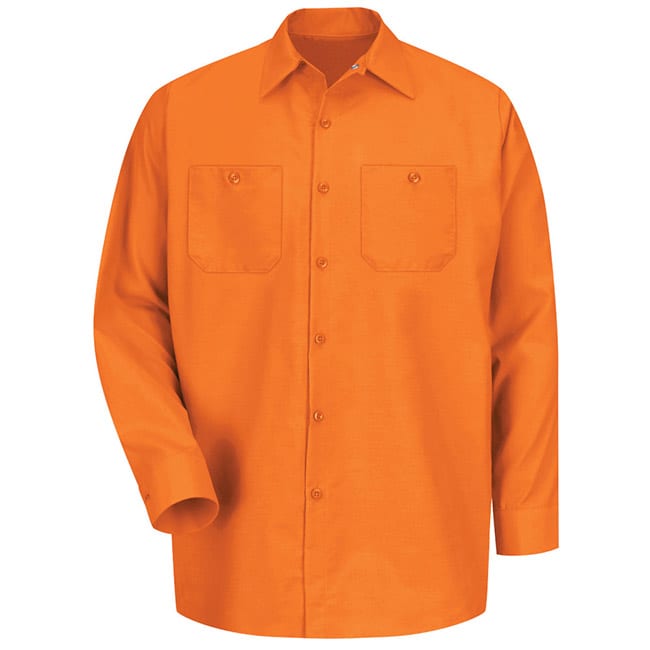 Camisa lisa de trabajo industrial para Hombre color Orange - Red Kap | Mastertec