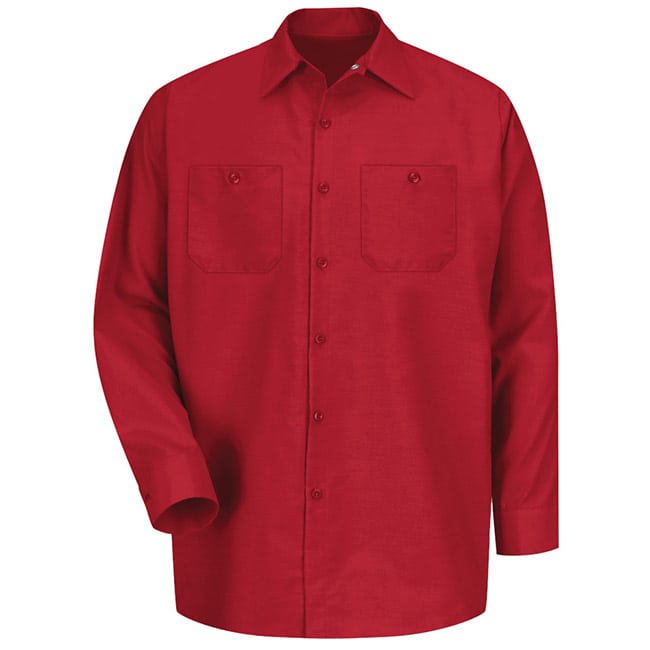 Camisa lisa de trabajo industrial para Hombre color Red - Red Kap | Mastertec