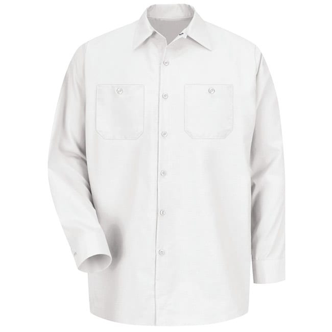 Camisa lisa de trabajo industrial para Hombre color White - Red Kap | Mastertec