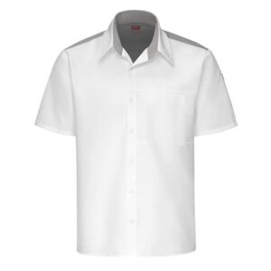Camisa para cocinero Pro AirFlow y OliBlok para Hombre color White - Red Kap | Mastertec