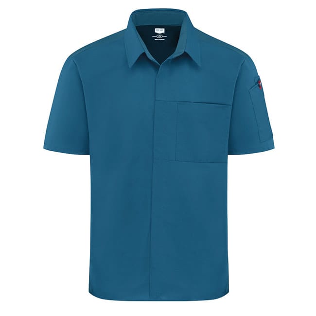Camisa para cocinero Pro AirFlow y OliBlok para Hombre color Teal Teal Mesh - Red Kap | Mastertec