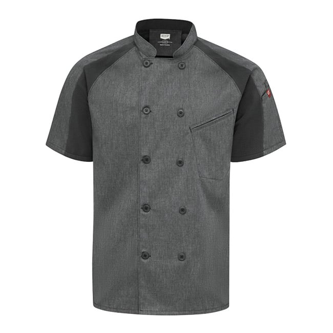 Filipina Manga Ranglán y Pro Airflow para Hombre color Charcoal Black - Red Kap | Mastertec