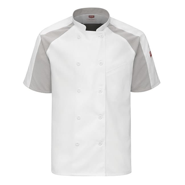 Filipina Manga Ranglán y Pro Airflow para Hombre color White - Red Kap | Mastertec