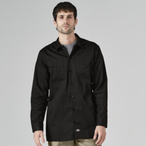 Camisa industrial de algodón manga larga color Black - Dickies | Mastertec