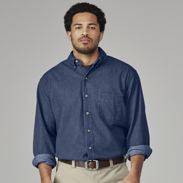 Camisa de mezclilla de manga larga color Indigo Blue - Dickies | Mastertec