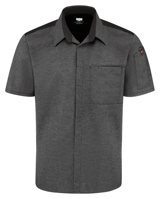 Camisa para cocinero Pro AirFlow y OliBlok para Hombre color Gris - Red Kap | Mastertec