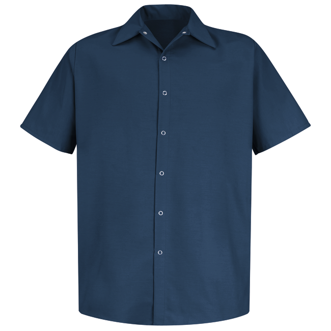 Camisa de trabajo especializada de Poliéster, sin bolsillos color Azul - Red Kap | Mastertec