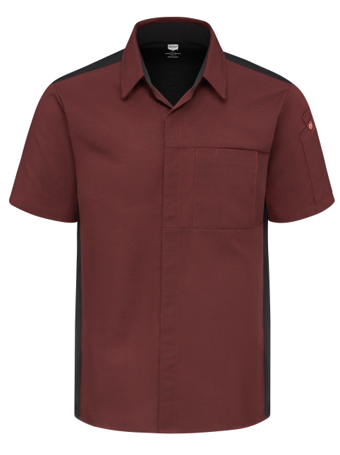 Camisa para cocinero Pro AirFlow y OliBlok para Hombre color Rojo - Red Kap | Mastertec