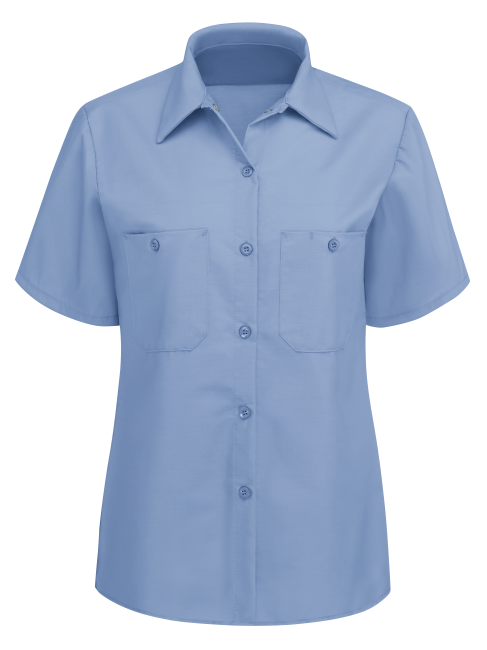 Blusa lisa de trabajo industrial para Dama color Azul - Red Kap | Mastertec