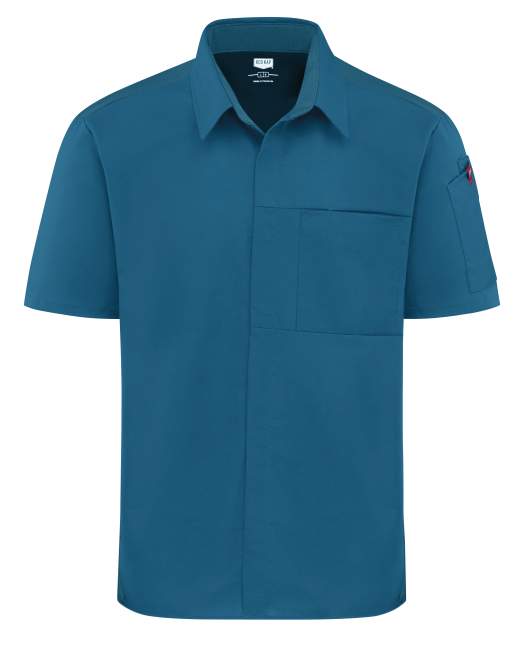 Camisa para cocinero Pro AirFlow y OliBlok para Hombre color Azul - Red Kap | Mastertec