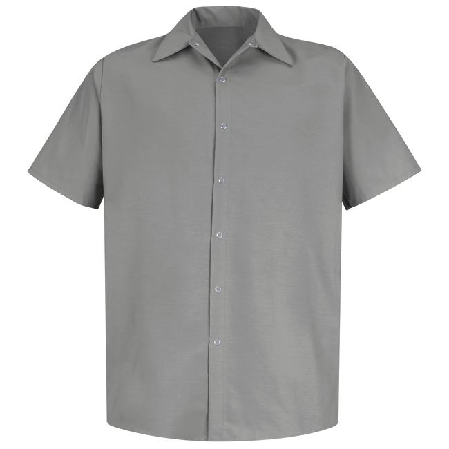 Camisa de trabajo especializada de Poliéster, sin bolsillos color Gris - Red Kap | Mastertec