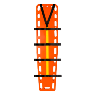 Camilla rígida naranja de HDPE con correas de inmovilización, Sköld Safety