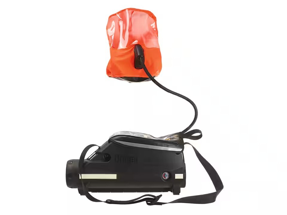Dräger Saver CF 10, equipo de escape de flujo constante con capucha