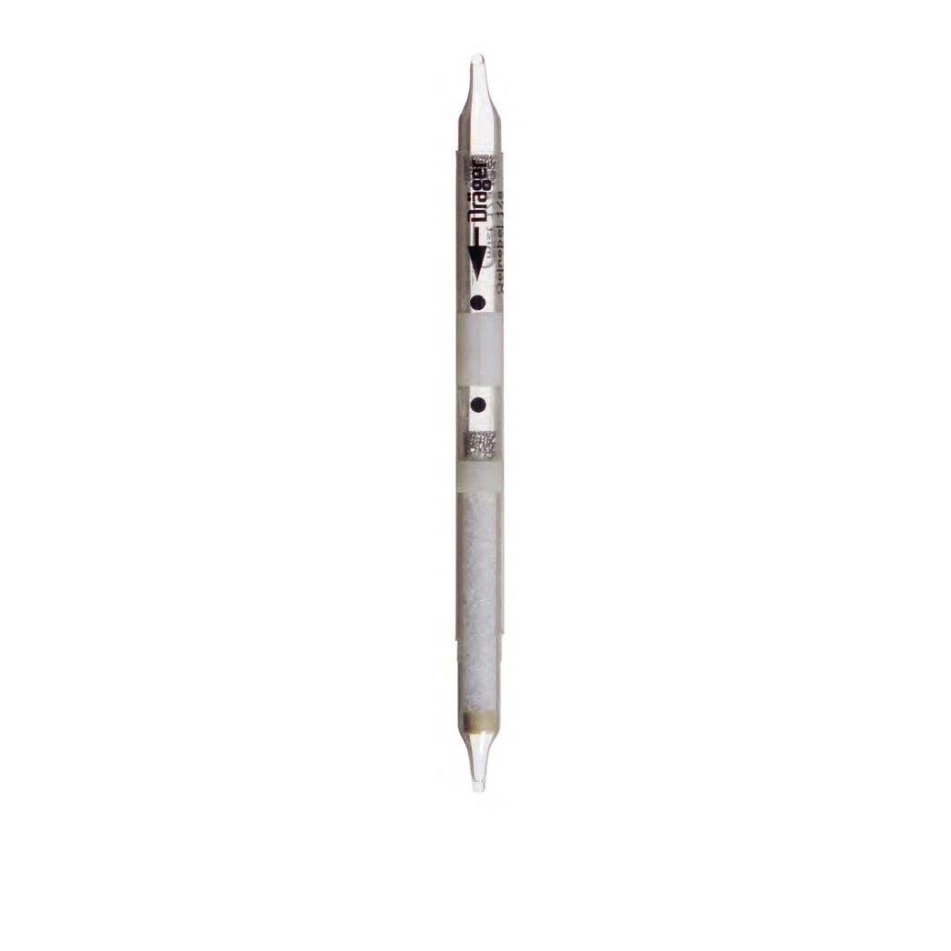 Tubo colorimétrico Dräger de rango corto, fondo blanco